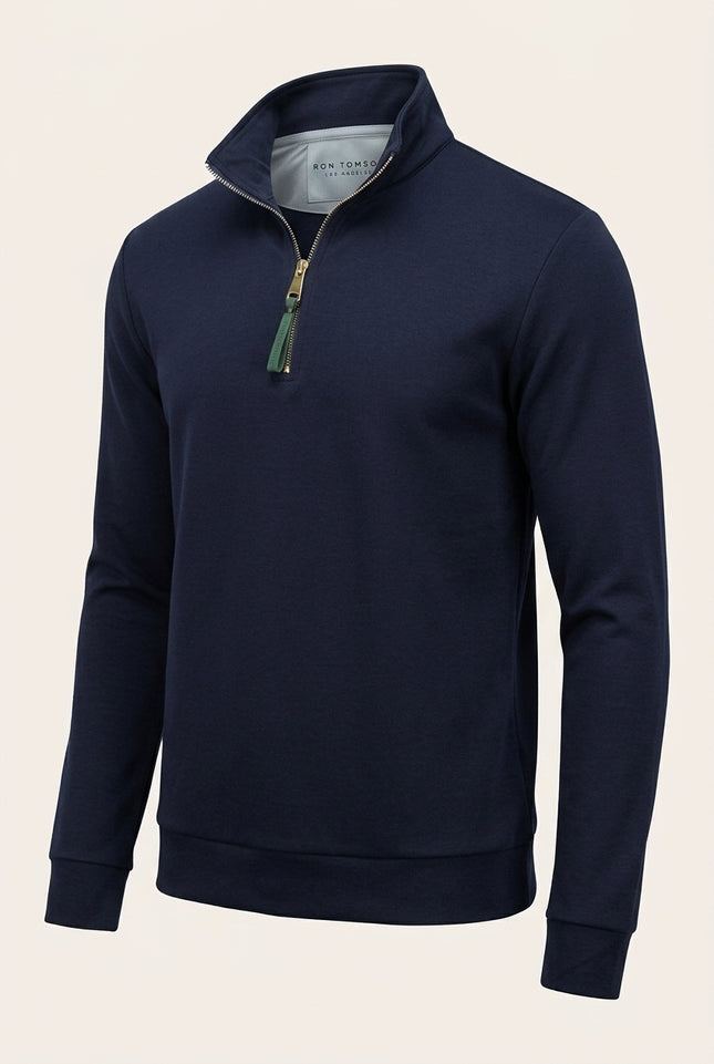 Quarter-Zip Jumper - Navy - Front