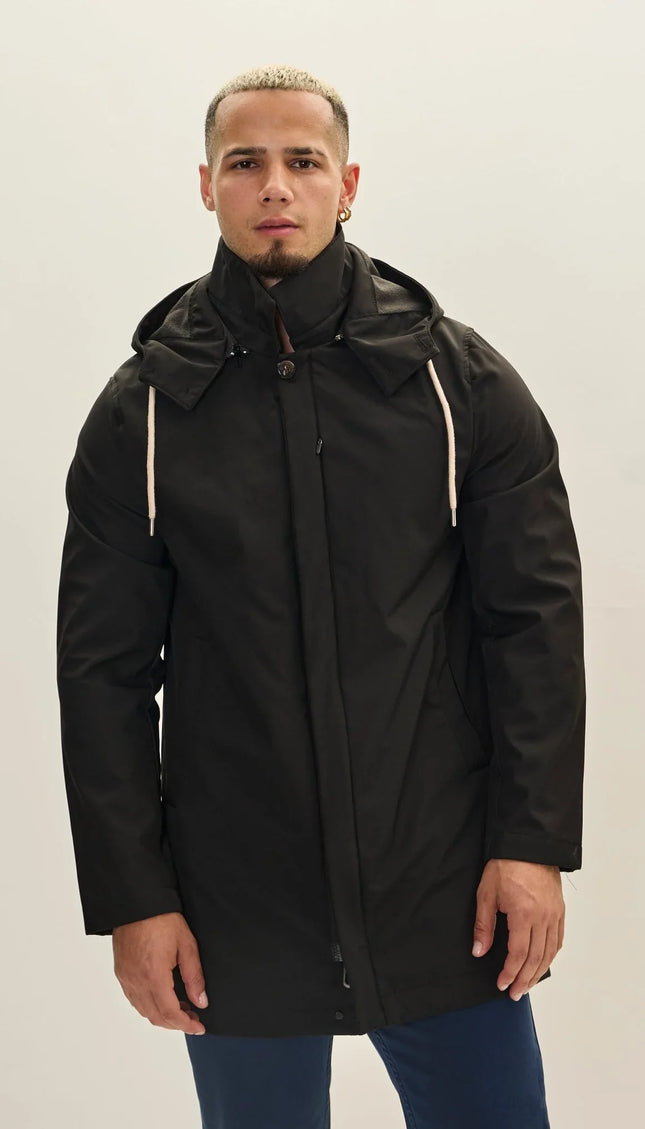 Rain Coat - Black - Ron Tomson