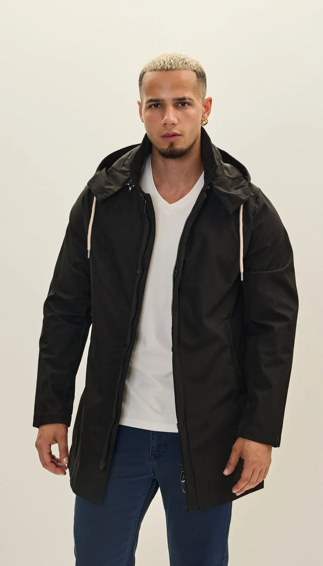 Rain Coat - Black - Ron Tomson