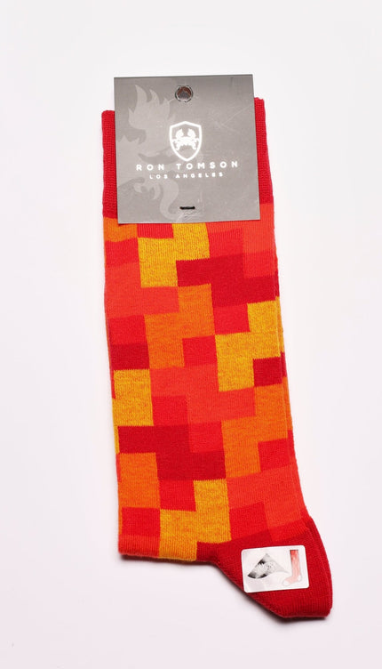 Red Checkered Sock - Ron Tomson