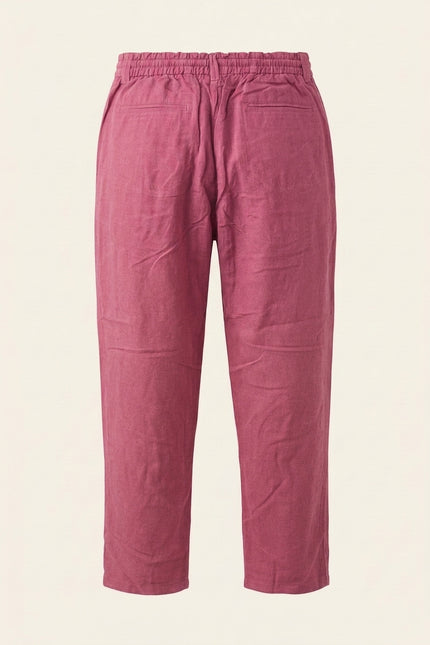 Relaxed Drawstring Pants - Pink - Back