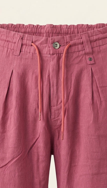 Relaxed Drawstring Pants - Pink - Detail