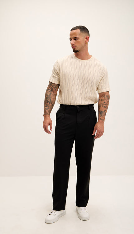 Relaxed Fit Slouchy Pants - Black - Ron Tomson