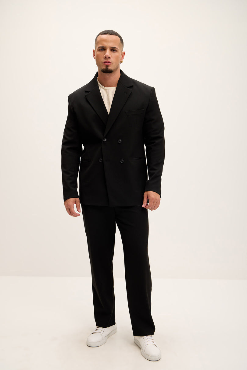 Relaxed Fit Slouchy Pants - Black - Ron Tomson
