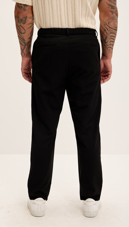 Relaxed Fit Slouchy Pants - Black - Ron Tomson