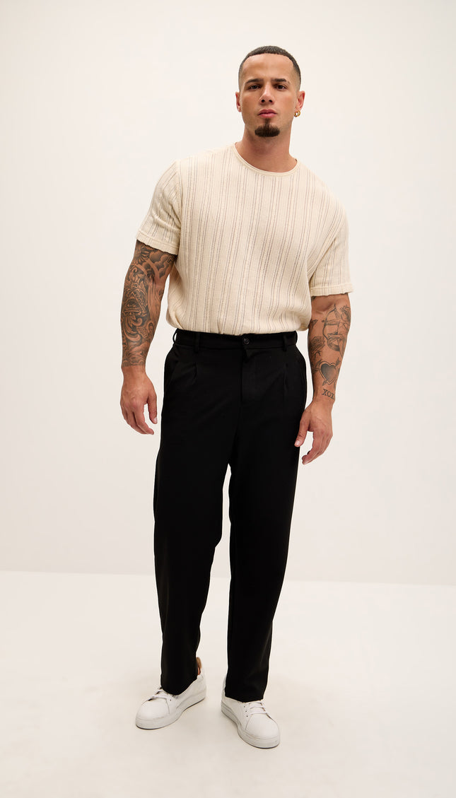 Relaxed Fit Slouchy Pants - Black - Ron Tomson
