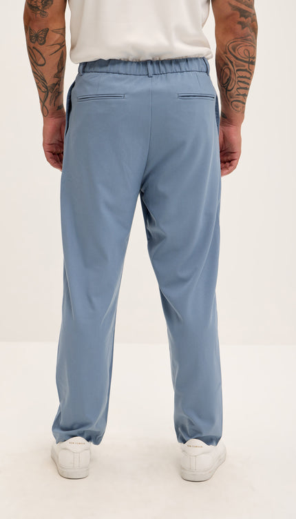 Relaxed Fit Slouchy Pants - Blue - Ron Tomson