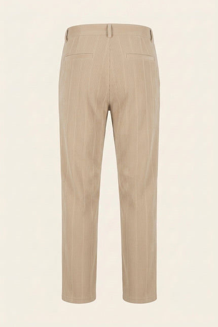 Relaxed Ribbed Pants - Vizon - Back