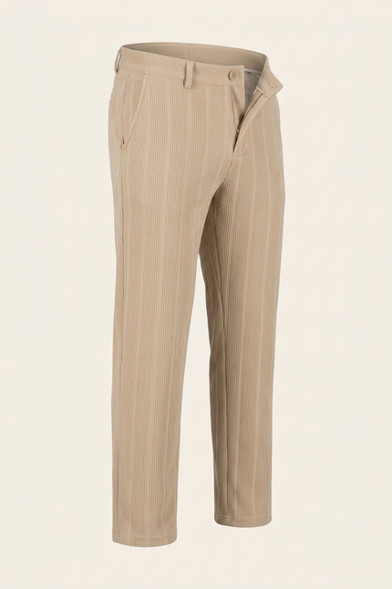 Relaxed Ribbed Pants - Vizon - Front