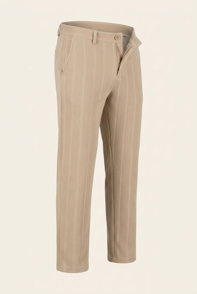 Relaxed Ribbed Pants - Vizon - Front