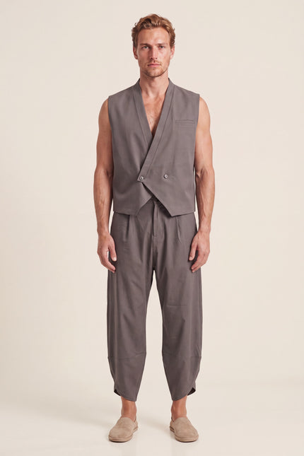 Wrap Front Vest - Grey