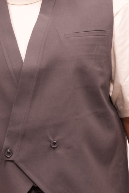 Wrap Front Vest - Grey