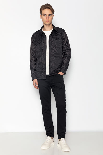 Reversible Multi Pocket Wind Jacket - Black - Ron Tomson