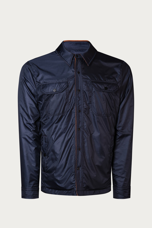 Reversible Multi Pocket Wind Jacket - Brown - Ron Tomson