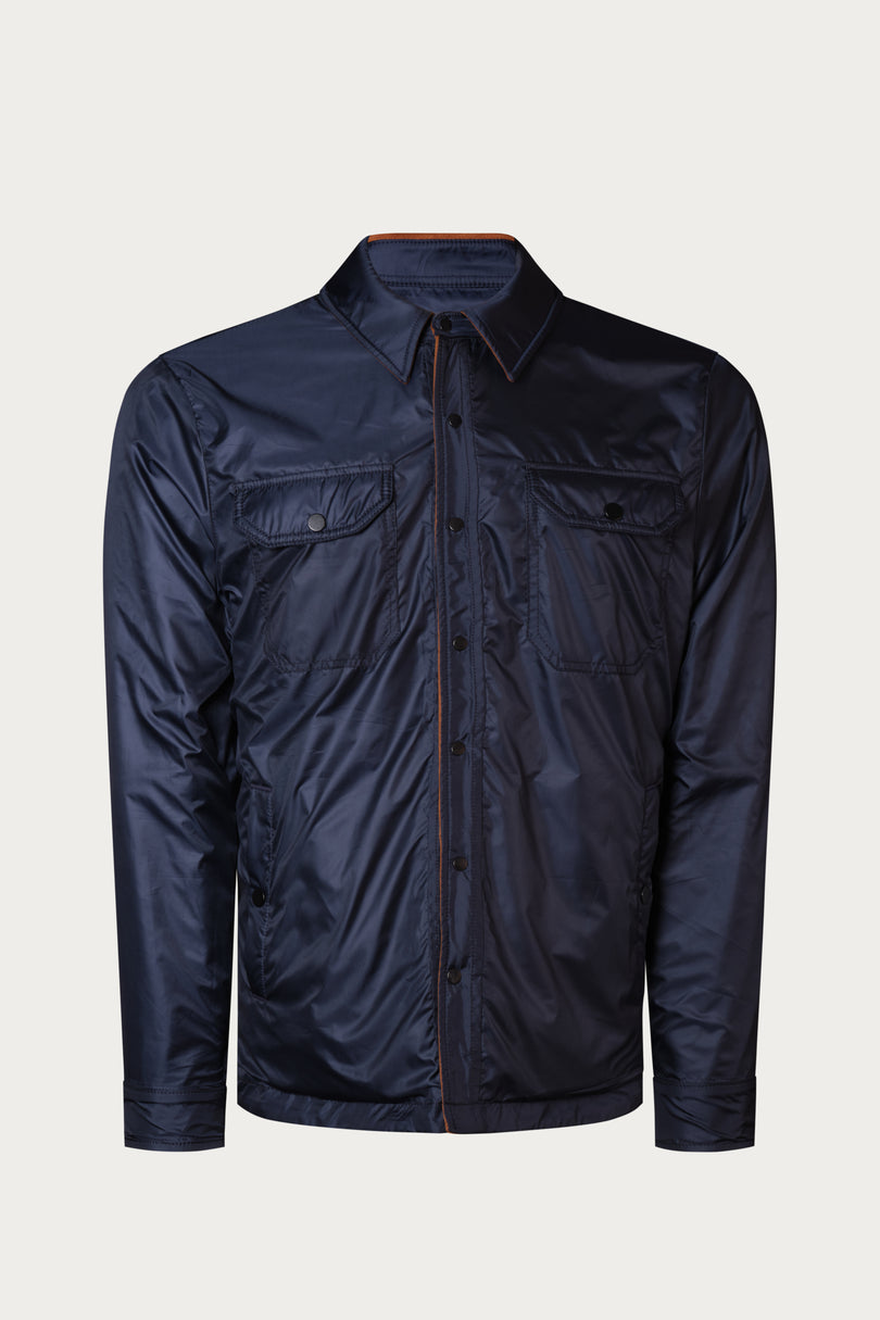 Reversible Multi Pocket Wind Jacket - Brown - Ron Tomson