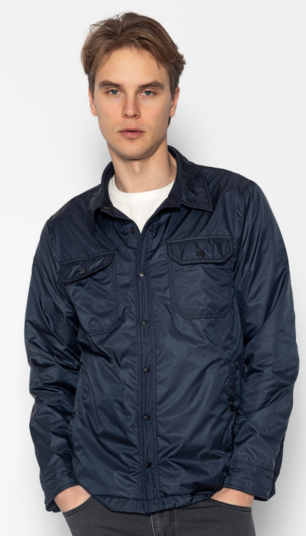 Reversible Multi Pocket Wind Jacket - Navy - Ron Tomson