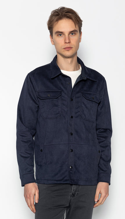 Reversible Multi Pocket Wind Jacket - Navy - Ron Tomson