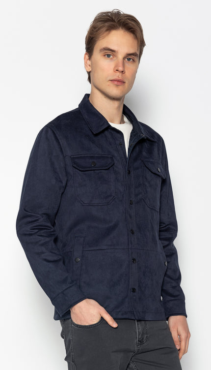 Reversible Multi Pocket Wind Jacket - Navy - Ron Tomson