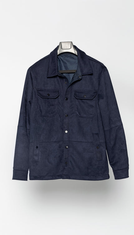 Reversible Multi Pocket Wind Jacket - Navy - Ron Tomson