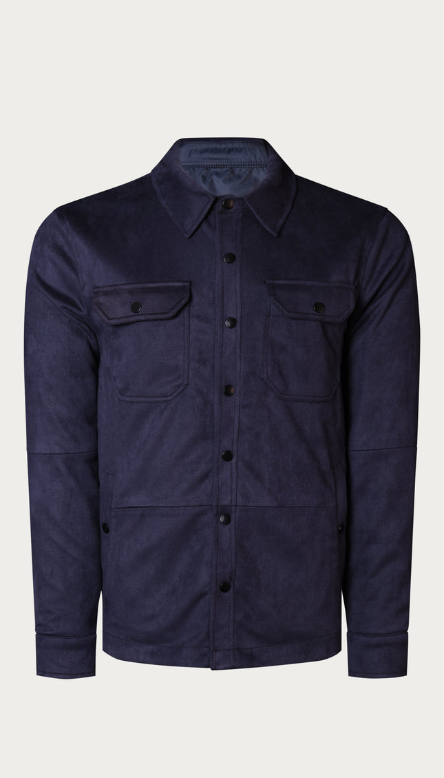 Reversible Multi Pocket Wind Jacket - Navy - Ron Tomson