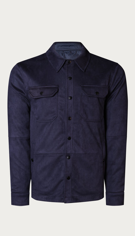 Reversible Multi Pocket Wind Jacket - Navy - Ron Tomson