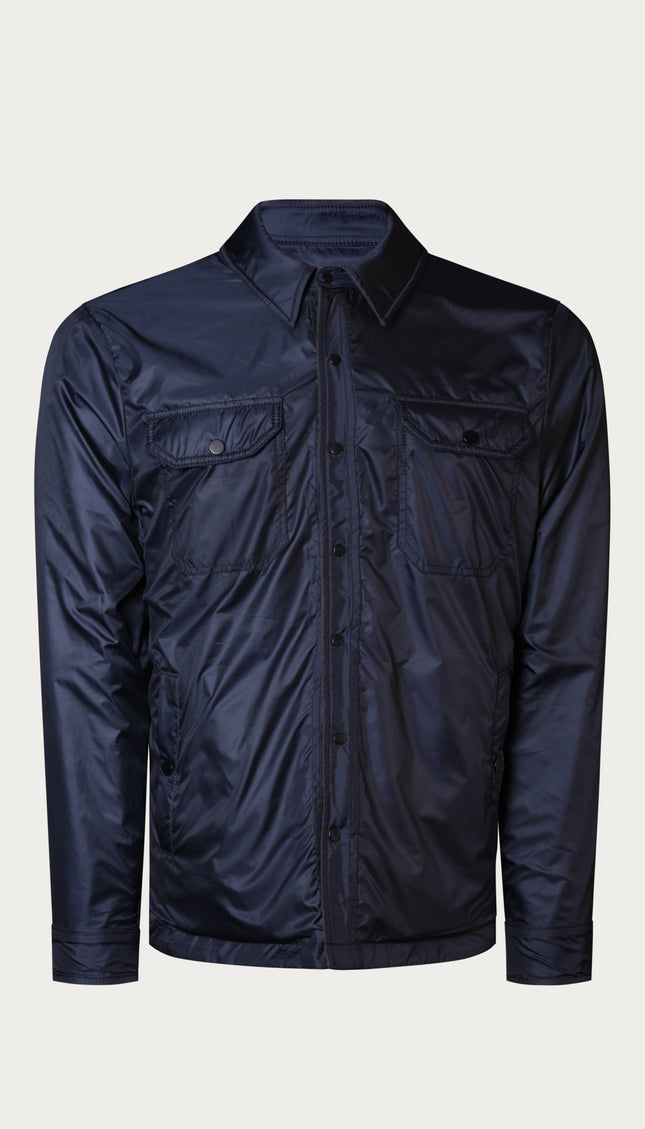 Reversible Multi Pocket Wind Jacket - Navy - Ron Tomson