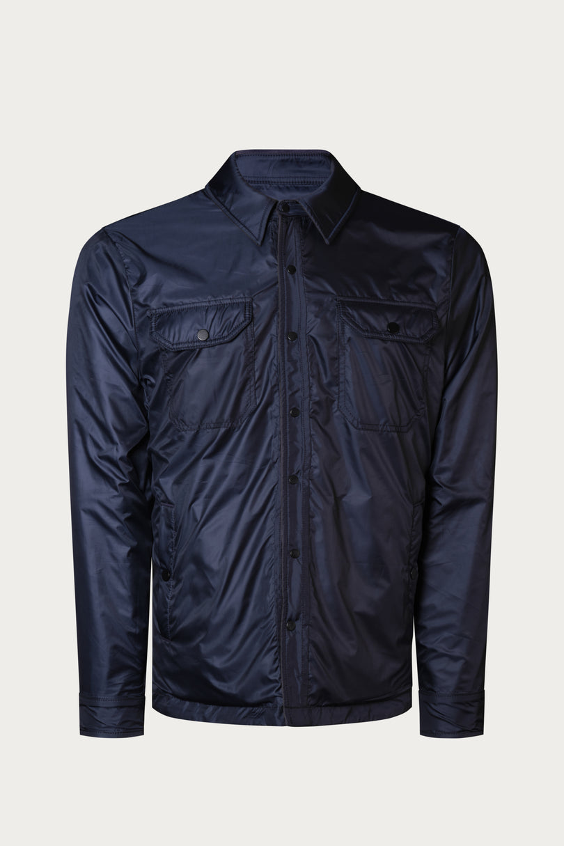 Reversible Multi Pocket Wind Jacket - Navy - Ron Tomson