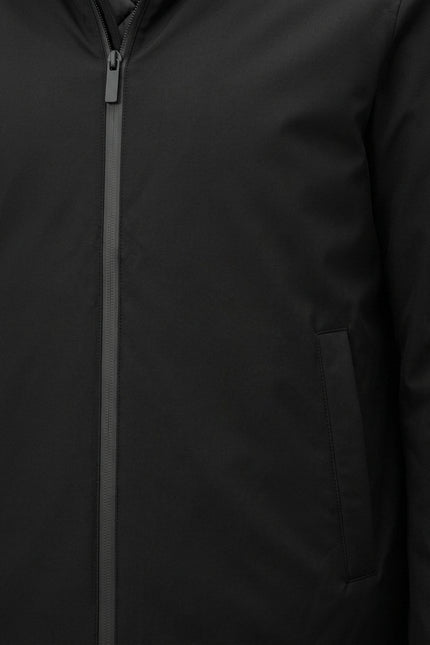 Reversible Padded and Hooded Jacket - Black - Detail