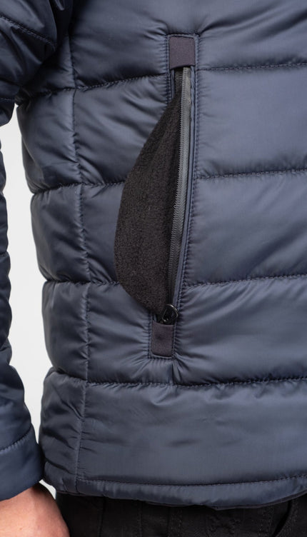 Reversible Padded and Hooded Jacket - Navy - Ron Tomson