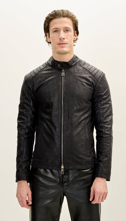 Rider Motto Jacket - Black - Ron Tomson