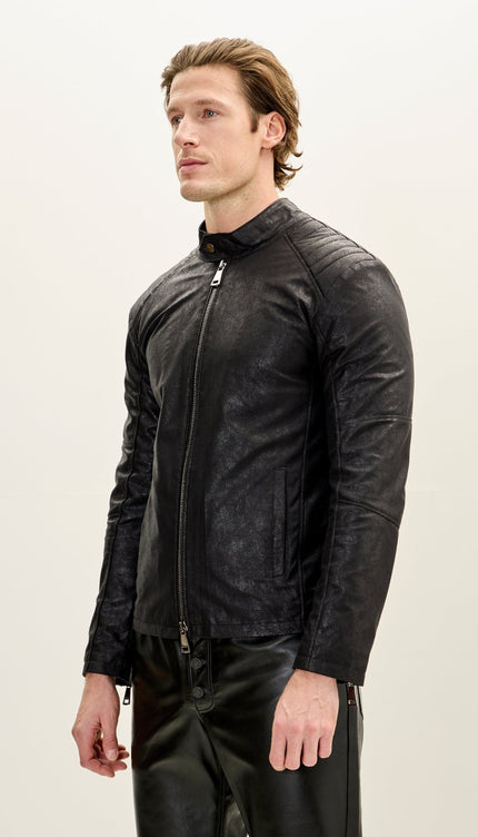 Rider Motto Jacket - Black - Ron Tomson