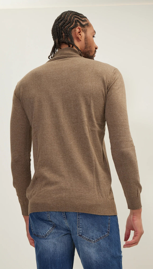 Roll Neck Knit Sweater - Vizon - Ron Tomson