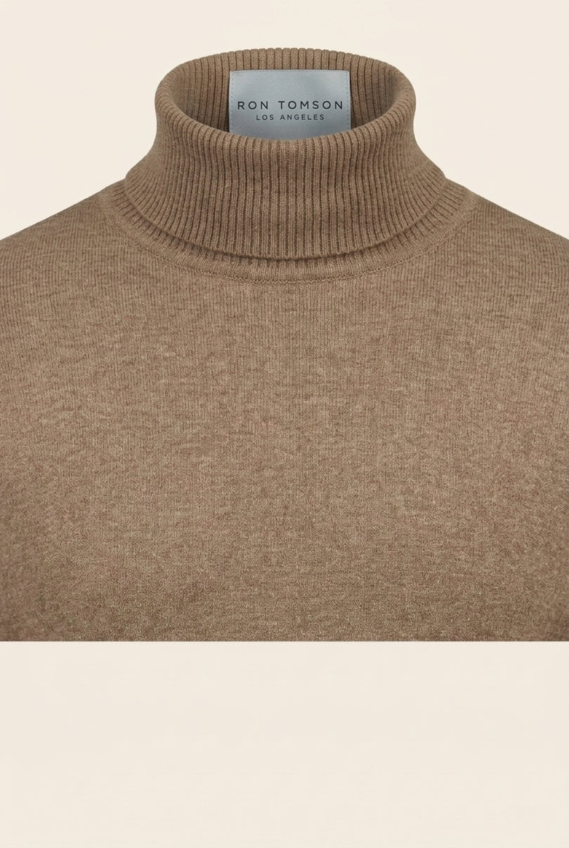 Roll Neck Knit Sweater - Vizon - Detail