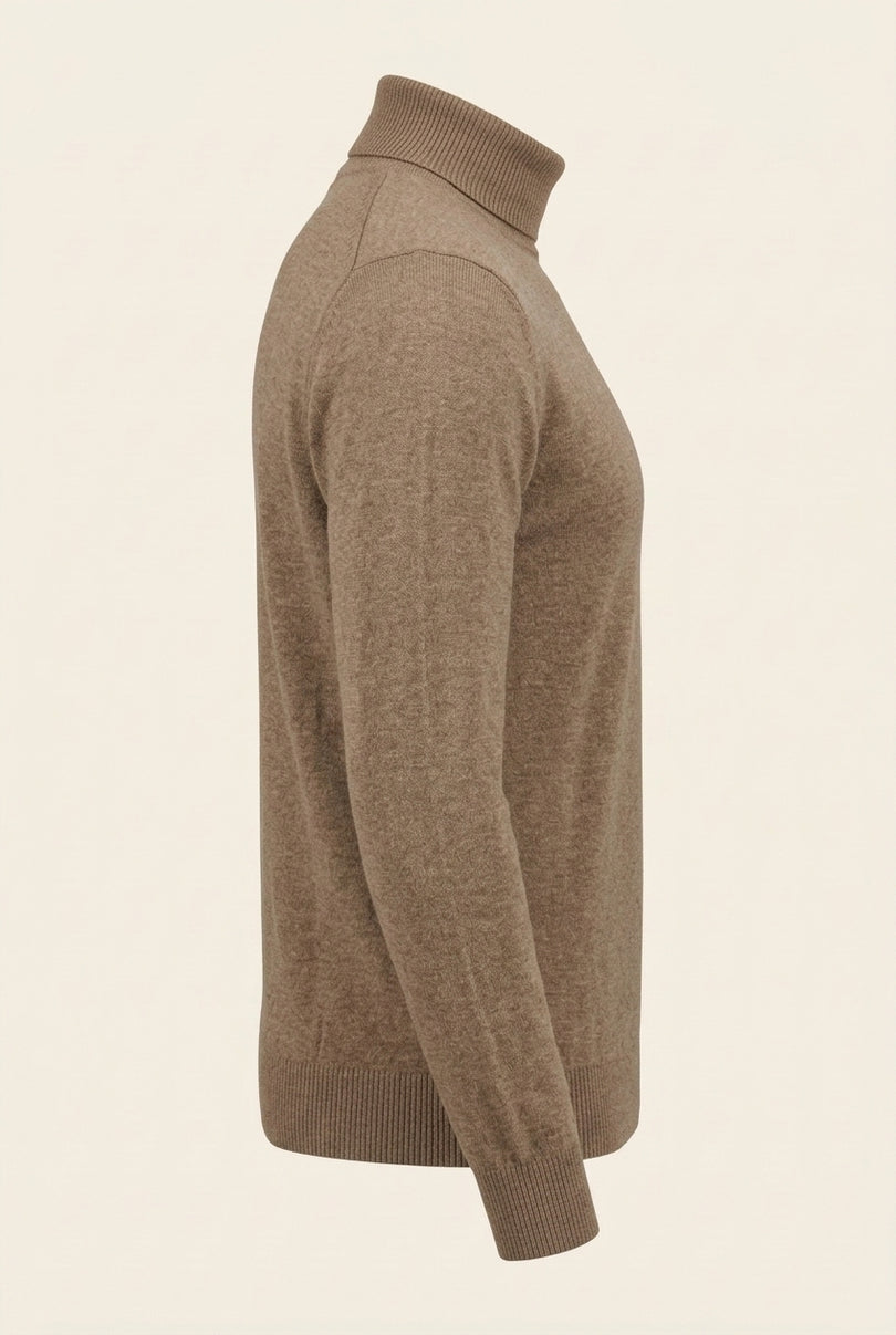 Roll Neck Knit Sweater - Vizon - Side
