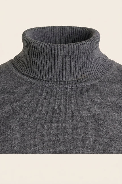 Rollneck Knit Sweater - Anthracite - Detail