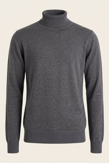 Rollneck Knit Sweater - Anthracite - Front