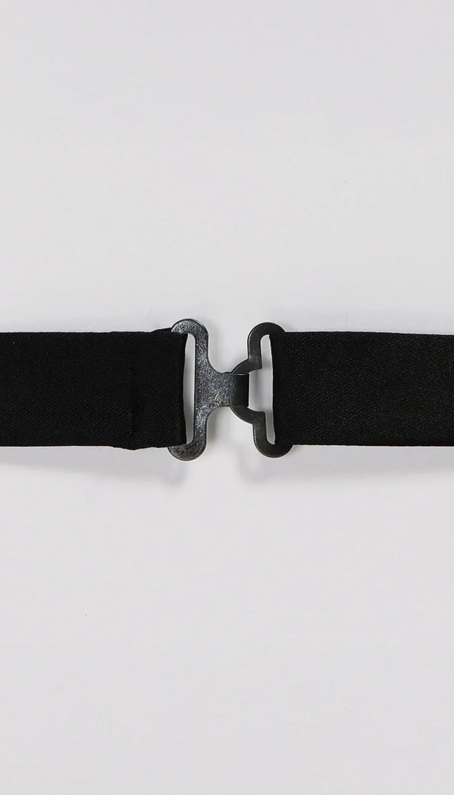 Sateen Pre - Tied Bow Tie - Gold Black - Ron Tomson