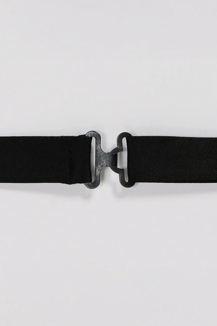 Sateen Pre - Tied Bow Tie - Gold Black - Ron Tomson