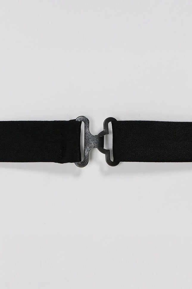 Sateen Pre - Tied Bow Tie - Gold Black - Ron Tomson