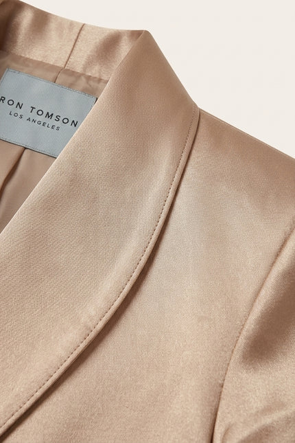Shawl Collar Blazer - Champagne - Detail