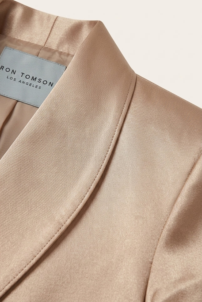 Shawl Collar Blazer - Champagne - Detail