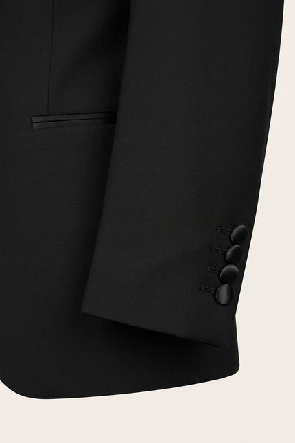 Shawl Lapel Tuxedo - Black - Fabric detail