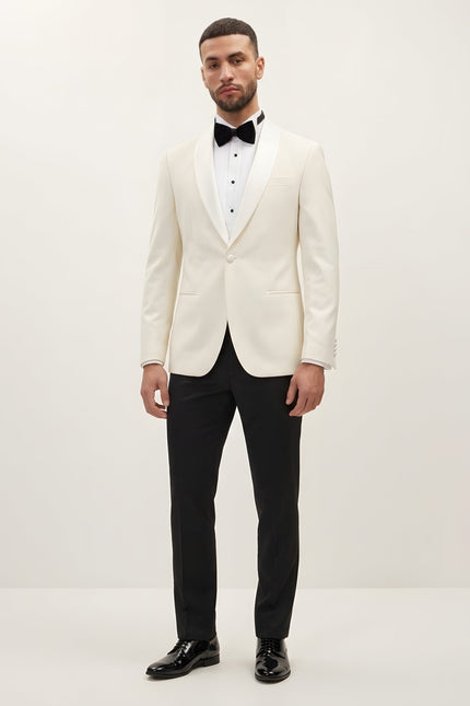 Shawl Lapel Tuxedo - White - Front