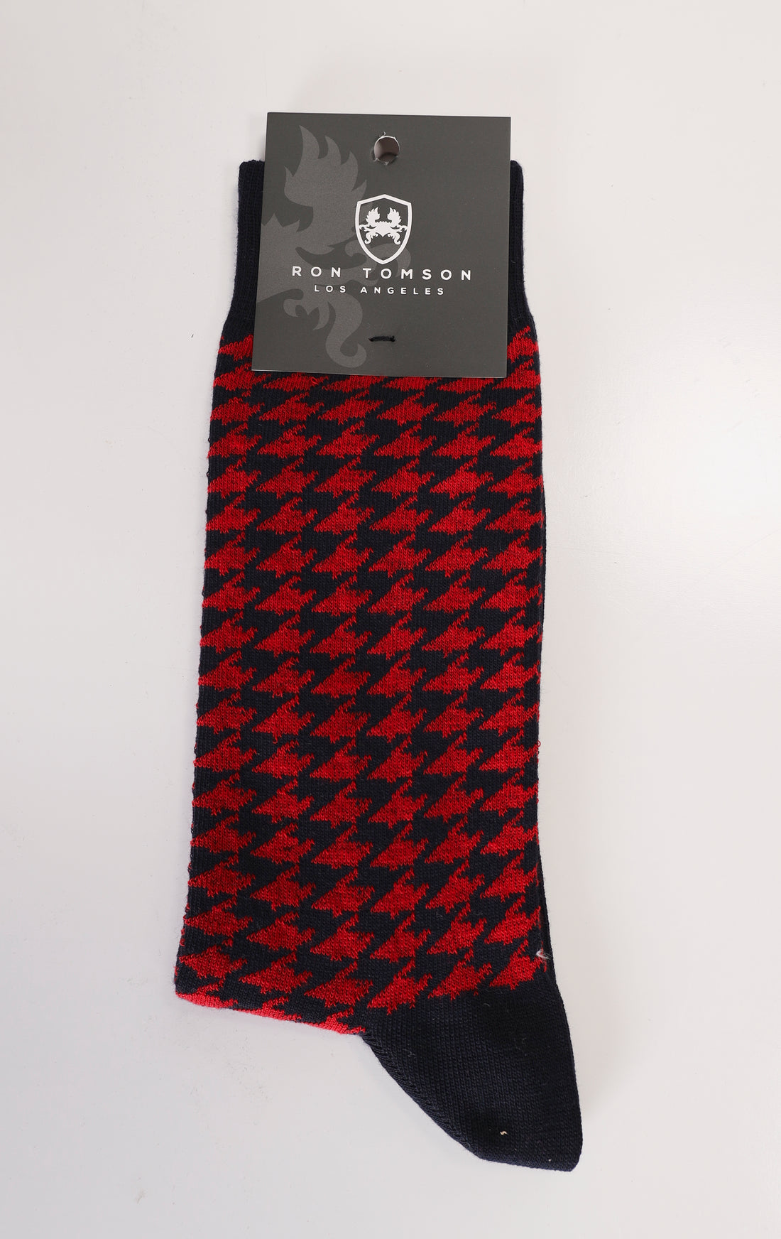 Red Houndstooth Sock