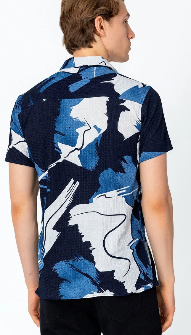 Short Sleeve Shirt - Blue - Ron Tomson