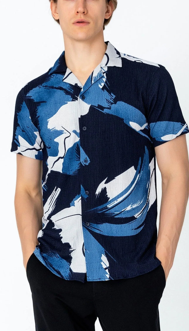 Short Sleeve Shirt - Blue - Ron Tomson