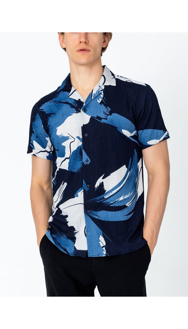 Short Sleeve Shirt - Blue - Ron Tomson