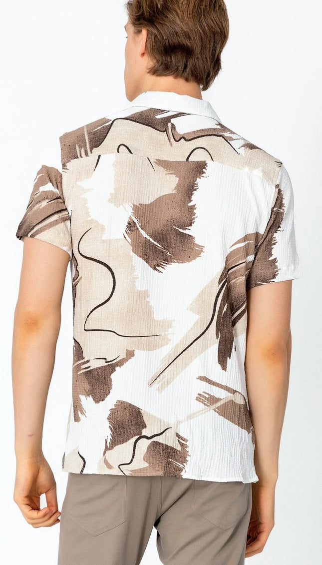 Short Sleeve Shirt - Brown - Ron Tomson