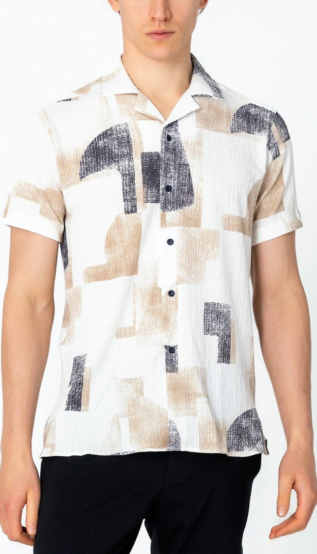 Short Sleeve Shirt - Stone Black - Ron Tomson