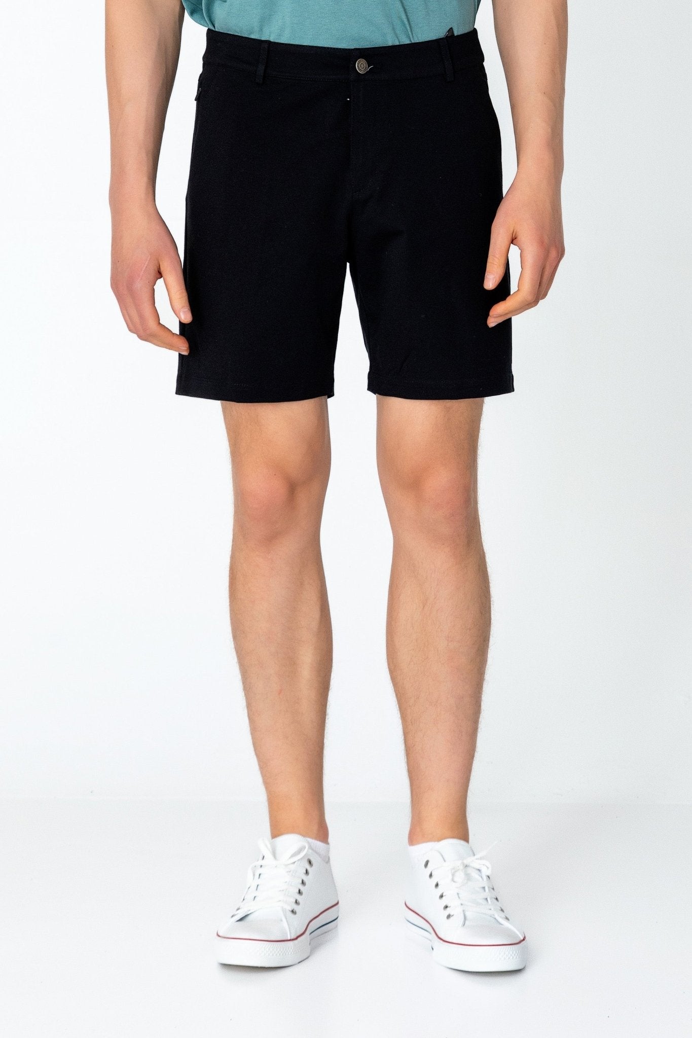 Side Pocket Lightweight Shorts - Black - Ron Tomson